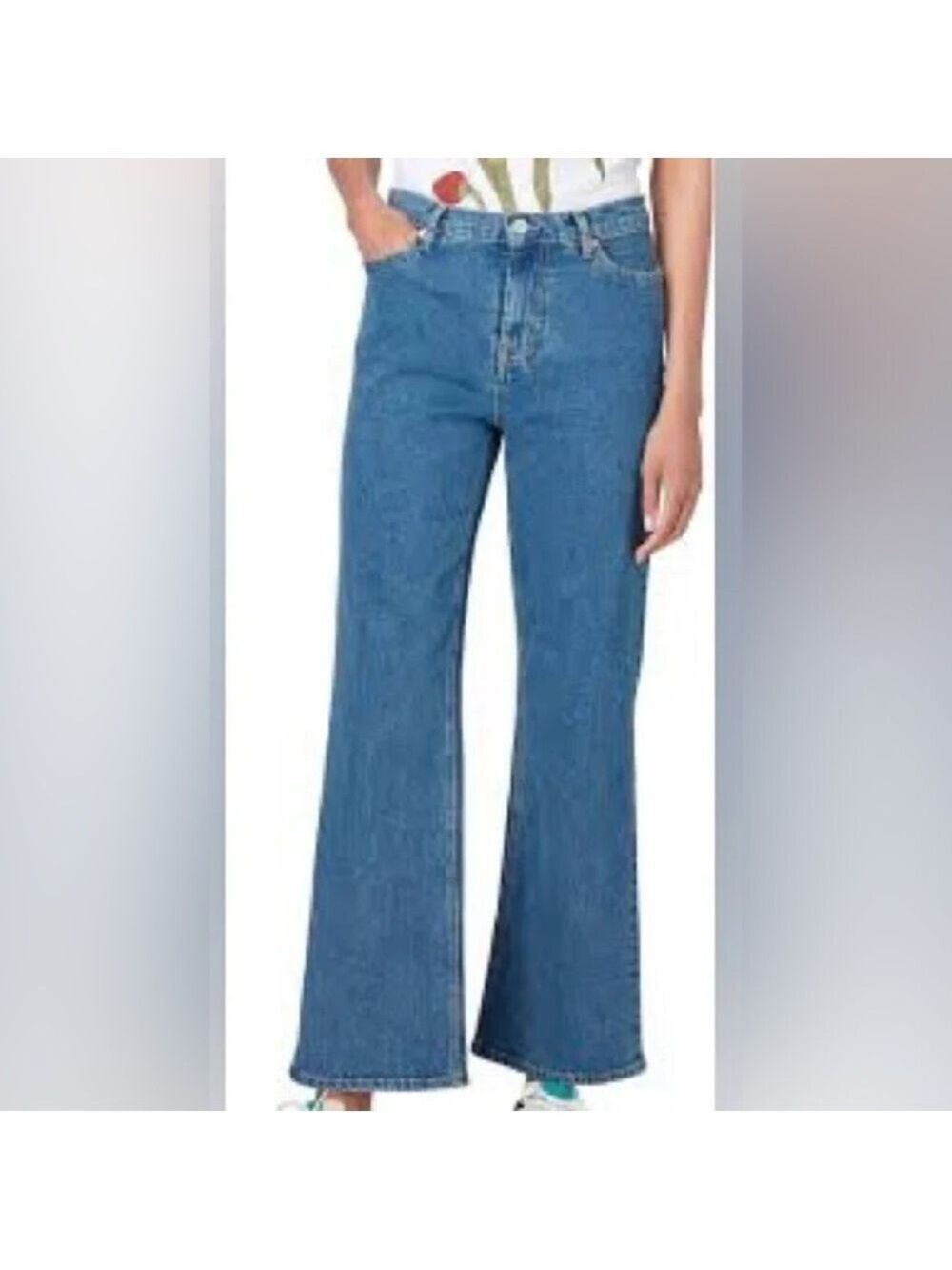 PAUL SMITH Kick Flare Jeans Sz 31 Blue Denim